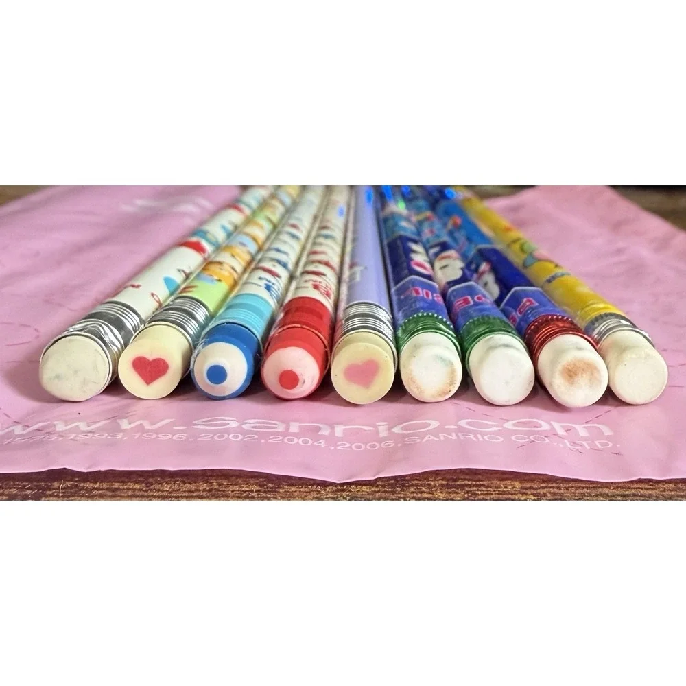 Vintage Collectible Sanrio Hello Kitty Wood Pencil (5) Various Dates Plus Extras